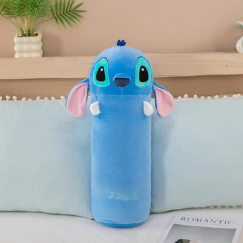 Мягкая игрушка обнимашка сплюшка батон стич 60 см с ушками подушка stich disney синий (9113)