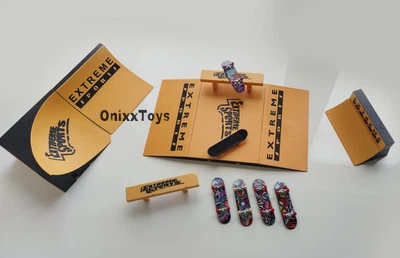 Фингерпарк набор фингерборд Skatepark fingerboard скейт парк пальчиковый скейт-фингерборд 6 скейтов