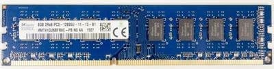 Оперативная память SK hynix 8GB DDR3 1600MHz DIMM, 2Rx8, 1.5V для ПК (HMT41GU6BFR8C-PB)