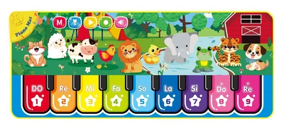 Музыкальный коврик для детей Пианино Piano Mat со звуками животных 110 х 3 х 43 см Вид 1