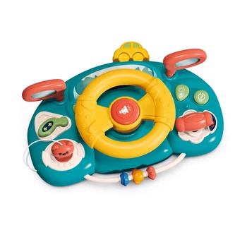 Интерактивная игрушка Музыкальный Руль WToys Украинское озвучивание Бирюзовый