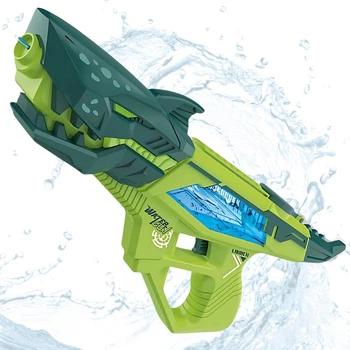 Водный пистолет на аккумуляторе Water Gun Акула Зеленый 40 см