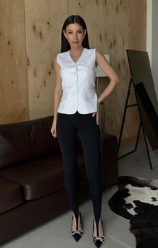 Женские леггинсы со штрипками / Штрипки Akta Casual , чёрные размер XS ( 1059_XS )