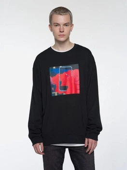 Свитшот оверсайз мужской Uniqlo 517882840 2XL Черный с принтом (1159827321)