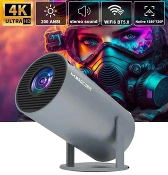 Смарт Проектор MAGCUBIC HY300 Pro 4K Android 11 HD BT 5.0 Dual Wi-Fi Домашний кинотеатр Gray