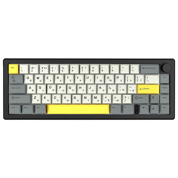 Клавіатура Epomaker EK68 65% Flamingo Switch Hot-Swap (2.4G/BT/USB) RGB UA Black (EK68-B-F)