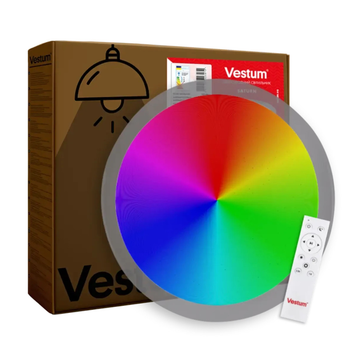 Потолочный LED светильник 76W с пультом Vestum звездное небо 3000К-6500К RGB 530*65мм IP40 SATURN
