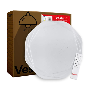 Стельовий LED світильник 60W Vestum з пультом д/у 3000К-6500К 395*65мм білий IP40 ROSE
