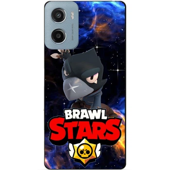 Чехол силиконовый бампер Candy для Motorola Moto G05 с Героем Космический Brawl Stars Бравл Старс Ворон