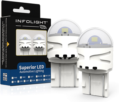 Комплект светодиодных ламп Infolight Infolight T20, 7443 (w21/5w) Red