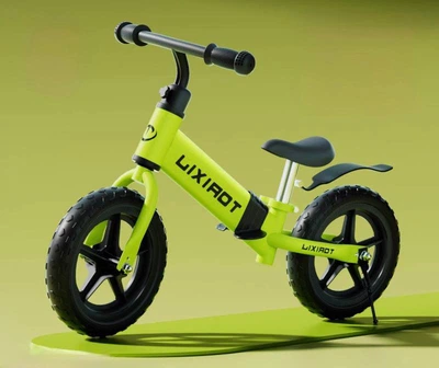 Детский беговел 12 дюймов Lixiaot, колёса EVA, салатовый цвет
