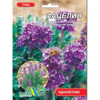 Семена Трава газонная Фацелия сидерат однолетняя 20 г большой пакет