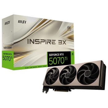 Відеокарта GF RTX 5070 Ti 16 GB GDDR7 Inspire 3X OC MSI (GeForce RTX 5070 Ti 16G INSPIRE 3X OC) Store