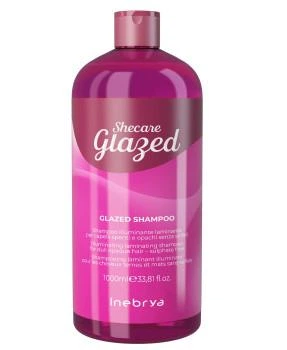 Шампунь для блеска волос с эффектом глазировки Inebrya Sheсare Glazed Shampoo 1000 мл