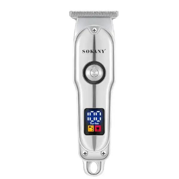 Машинка для стрижки волос SOKANY SK-LF-9988 с LED-дисплеем, Серебро