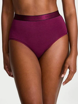 Трусики сліпи жіночі бавовняні Victoria's Secret 27027289 XS Бордові (329425442849)