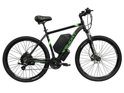 Електровелосипед Wendat MTB 29 GT рама 21" 48V 24Ah 750W гідравлічні гальма чорно-зелений
