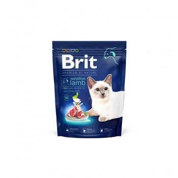 Сухой корм Brit Premium Sensitive Брит для кошек с чувствительным пищеварением,с ягненком, 300 г (арт.171849)