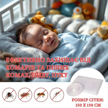 Сетка антимоскитная на окно 1.3х1.5 м с липкой лентой