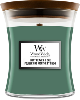 Świeca zapachowa Woodwick Mint Leaves & Oak 275 g (5038581141947)