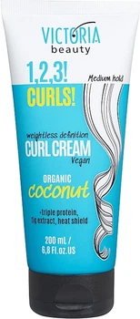 Крем для укладки локонов - Victoria Beauty 1,2,3! Curl Cream 200ml (1469939-29533594)