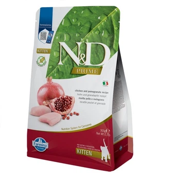 Фармін сухий корм для кошенят N&D GRAIN FREE PRIME CHICKEN & POMEGRANATE KITTEN з куркою та гранатом, 300 г
