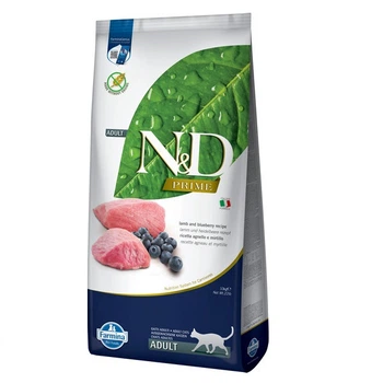 Фармина сухой корм для кошек N&D GRAIN FREE PRIME LAMB & BLUEBERRY ADULT с ягненком и черникой 10 кг