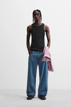 Джинси вільного крою Zara Baggy Fit 30 синій 8062/380/405