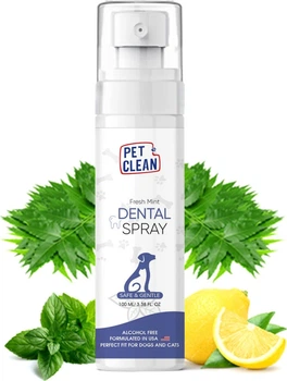 Спрей Pet Clean DENTAL SPRAY для гигиены полости рта и поддержки здоровья зубов домашних животных 100 мл (8939117888664)