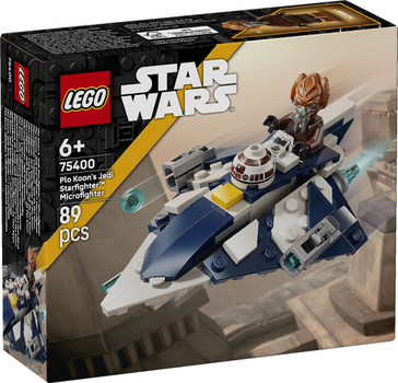 Klocki konstrukcyjne LEGO Star Wars Mikromyśliwiec Jedi Plo Koona 89 elementów (75400)