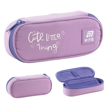 Пенал шкільний Kite Cute 22x8.5x4.5 см Рожевий (K25-599-1)