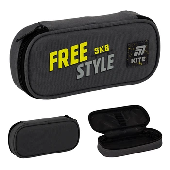 Пенал шкільний Kite Free Style 21x8.5x4.5 см Сірий (K25-662-14)