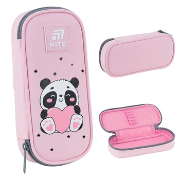 Пенал шкільний Kite Panda 21x8.5x4.5 см Рожевий (K25-662-9)