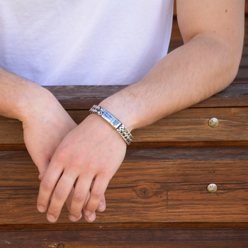 Мужской браслет Royal Bracelets 21 см нержавеющая сталь (Takctik-1039M-T)