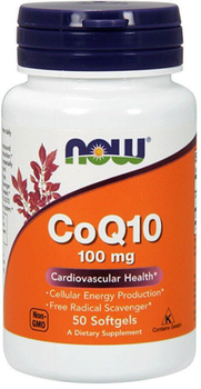 Дієтична добавка Now Foods Коензим Q10 + Вітамін Е 50 капсул (733739032089)