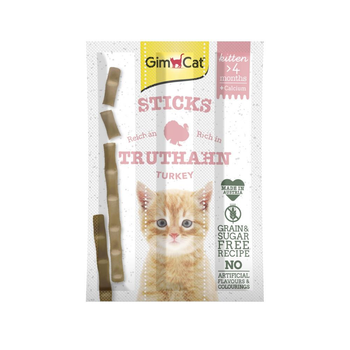 Ласощі для кошенят GimCat Kitten Sticks 3 шт. (індичка)