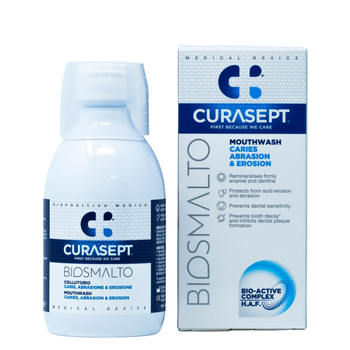Ополіскувач CURASEPТ BIOSMALTO CARIES ABRASION AND EROSION проти карієсу стирання і ерозії 300мл