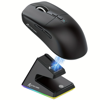 Ігрова бездротова миша Attack Shark X6 Black PixArt PAW3395 RGB