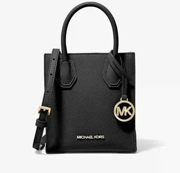 Сумка жіноча Michael Kors Mercer Extra-Small Pebbled Leather Crossbody Bag BLACK