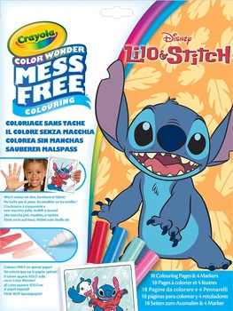 Розмальовка Crayola Color Wonder Lilo & Stitch 18 сторінок + 4 фломастери (71662526658)
