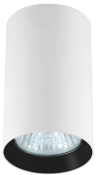 Lampa tuba Light Prestige Manacor 9 cm 1 x GU10 biało - czarna (LP-232/1D - 90 WH/BK)
