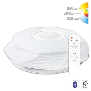 Светильник светодиодный Biom SMART SML-R46-70-M-RGB 3000-6000K 70Вт с д/у музыкальный BT APP (23958)