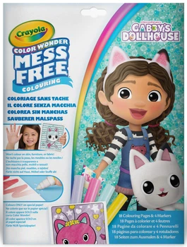 Розмальовка Crayola Color Wonder Gabby's Dollhouse 18 сторінок + 4 фломастери (71662728618)