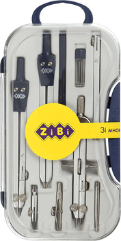 Готовальня ZiBi College 9 предметів Темно-синя (ZB.5314CL-03)