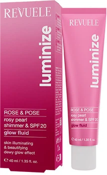 Мерехтливий флюїд REVUELE Luminize Glow Fluid Rose & Pose з SPF 20 40 мл (5061076240436)