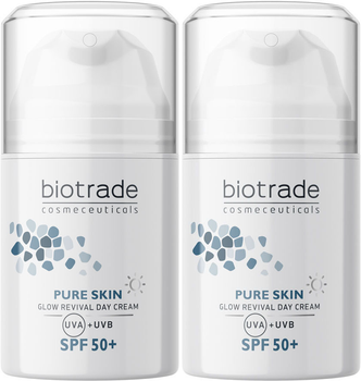Упаковка дневного крема для лица Biotrade Pure Skin Ревитализирующий против первых признаков старения с SPF 50 50 мл х 2 шт (3800221841539/3800221841539)