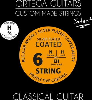 Струны для классической гитары Ortega Custom Select Coated Regular Nylon NYS44H Hard Tension (R128665)