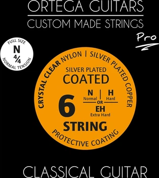 Струны для классической гитары Ortega Custom Pro Coated Crystal Nylon NYP44N Normal Tension (R128660)