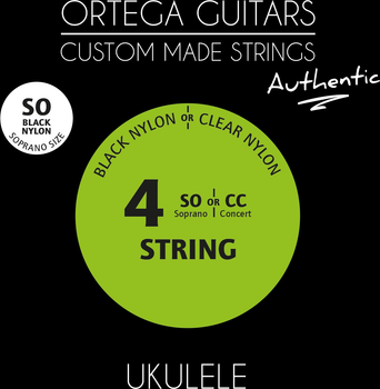 Струны для укулеле сопрано Ortega Custom Authentic Black Nylon UKABK-SO (R128681)