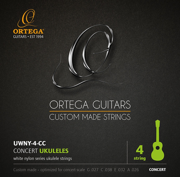 Струны для укулеле концерт Ortega Custom White Nylon UWNY-4-CC (R126682)